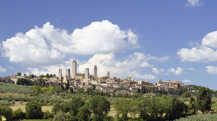 Fototapeta na wymiar landscape of Saint Gimignano, Tuscany, Italy, Europe
