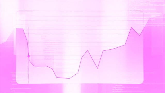 Pink diagram. Motion.A light-delicate-colored graph that runs rising and falling in abstraction.