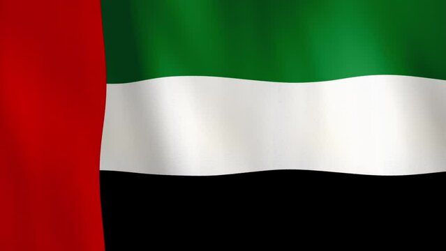 Waving United Arab Emirates Flag Animation Background