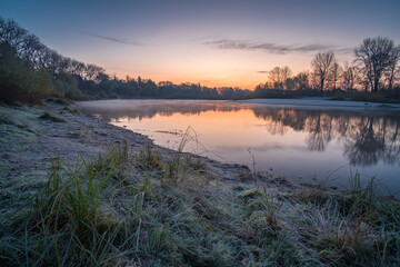 sunrise over the river