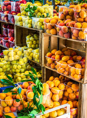 fruit stand at a market