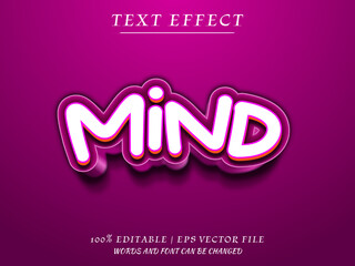 Be Mind 3d Editable Text Effect. Text mockup