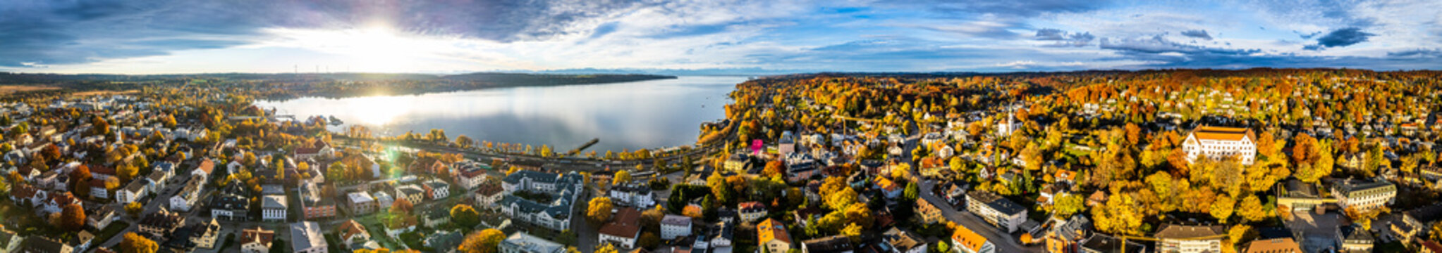 landscape and old town of Starnberg - lake Starnberg