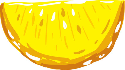 Hand drawn Lemon illustrations element PNG file