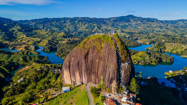 La Piedra (The Rock) Of Guatape Colombia Drone Photo