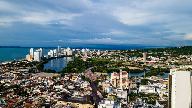 Horizon View Cartagena Colombia Drone Footage, paradise