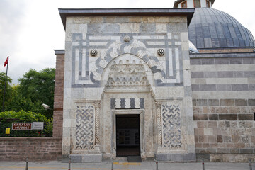 Fototapeta premium Entrance of Karatay Madrasa in Konya, Turkiye