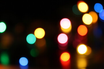 Fototapeta premium blurred christmas lights background