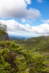 Landscape while hiking at Prekestolen (Preikestolen) in Rogaland in Norway (Norwegen, Norge or Noreg)