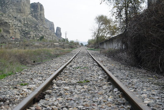 tracks in the countryside