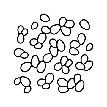 duckweed seaweed line icon vector illustration