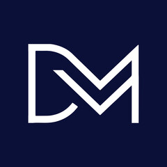DM Logo Design , Initial Based DM Icon