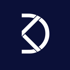 KD Logo Design , Initial Based KD Icon