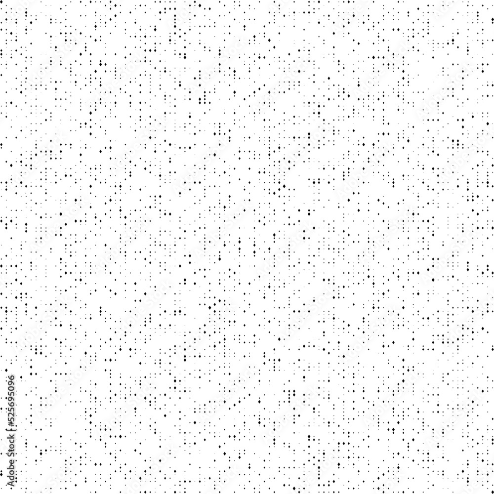 Poster Halftone noise texture background. Comic style grain pattern. Pixelated rhomb particles wallpaper. Black and white grain and dots overlay. Dust speckles effect. Grunge bitmap vector