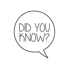 Did you know speech bubble