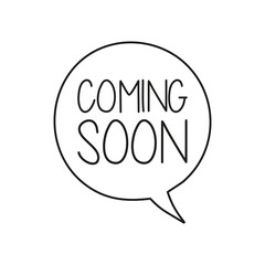 Coming Soon Sign Speech Bubble