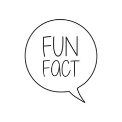Fun Fact on doodle speech bubble