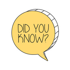 Did you know speech bubble