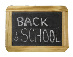 Fototapeta premium back to school wood framed chalkboard with text