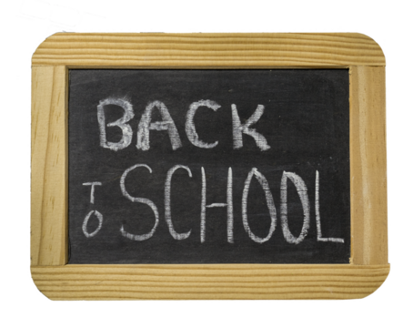back to school wood framed chalkboard with text - Powered by Adobe