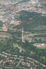 City of Mannheim in Germany seen from above