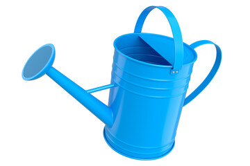 Watering can on white background. 3d render concept of gardening equipment tools