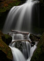 waterfalls on the roaring fork motor trail near Gatlinburg Tennessee in the smoky mountain national...