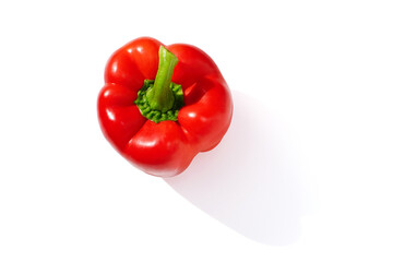 Red pepper on white background