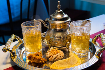 Moroccan food at a Moroccan Restaurant