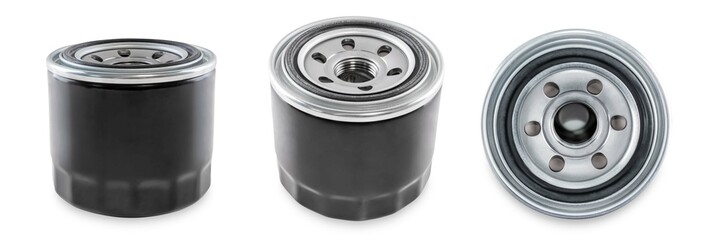 Oil filter on  a white isolated background