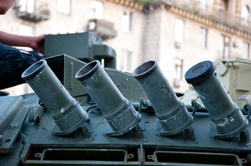 destroyed russian military equipment during war against ukraine. damaged tanks