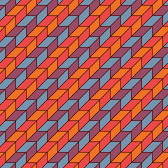 Geometrical ornament. Seamless pattern. Abstract backdrop. Figures wallpaper. Geometric background. Ethnic motif. Mosaic ornate. Digital paper. Textile print. Web design. Vector artwork