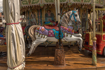 traditional french carousel, Gerardmer, Grand Est, France