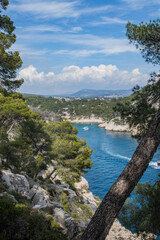 French Mediterranean Calanque Fjords Cliffs Beach Blue Water European Vacation