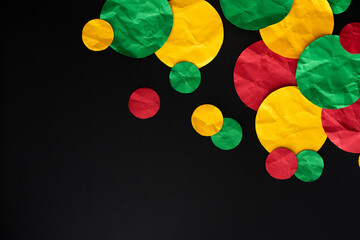Red, Green & Yellow paper dots	
