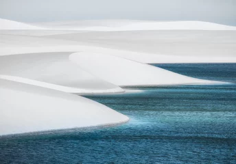 Ingelijste posters Duinen  white sand dunes of Lencois Maranhenses with blue water pools  © Agata Kadar