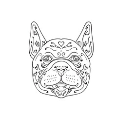 French Bulldog Head Mandala