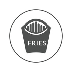 French fries on cup icon | Circle version icon |
