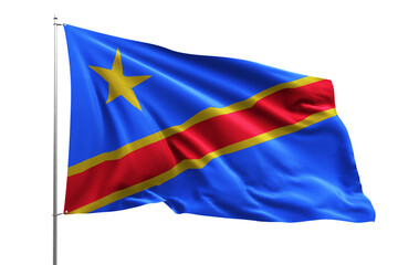 flag real realistic fabric flying wave shine country nation national pole hd transparent png congo republic.