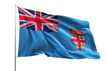 flag real realistic fabric flying wave shine country nation national pole hd transparent png FIJI