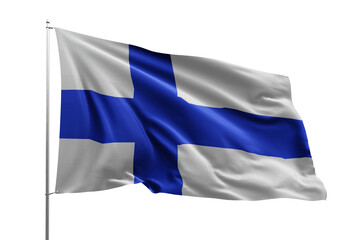 flag real realistic fabric flying wave shine country nation national pole hd transparent png FINLAND