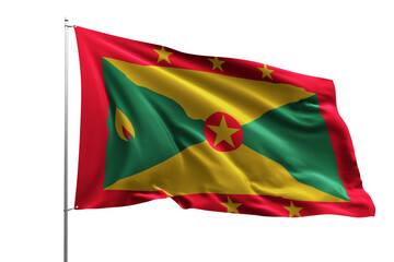 flag real realistic fabric flying wave shine country nation national pole hd transparent png GRENADA - obrazy, fototapety, plakaty