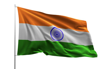 flag real realistic fabric flying wave shine country nation national pole hd transparent png india