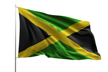 flag real realistic fabric flying wave shine country nation national pole hd transparent png JAMAICA
