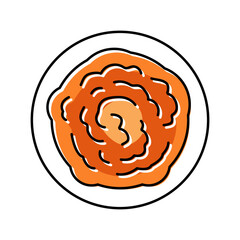 pumpkin puree color icon vector illustration