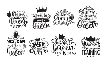 Queen hand lettering illustration for your design