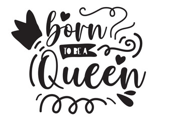 Fototapeta na wymiar Queen hand lettering illustration for your design