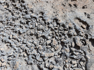 abrasions on limestone cliffs and surface changes and patterns in stones