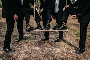 Grooms and their socks