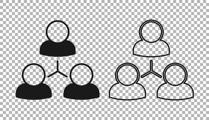 Black Online class icon isolated on transparent background. Online education concept. Vector
